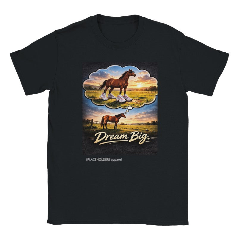 Dream Big Inspirational T-Shirt - Premium Soft Cotton Tee for Custom Printing