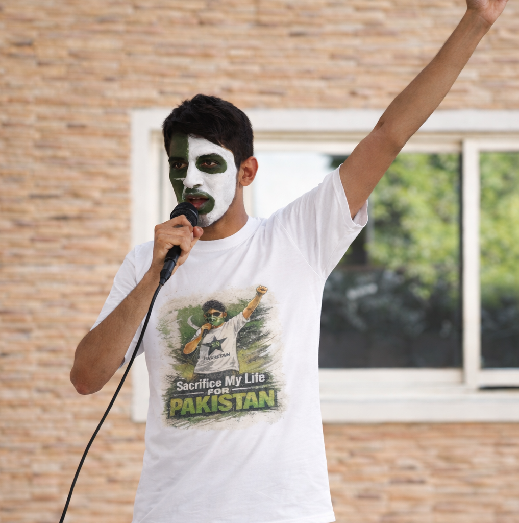Sacrifice My Life for Pakistan Heavyweight Cotton T-Shirt - Classic Fit Casual Wear